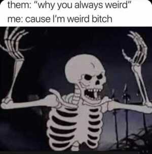 Why You Being Weird To Me Meme