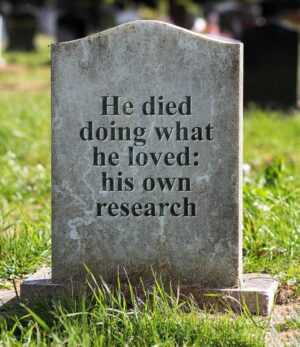 I Did My Own Research Gravestone Meme
