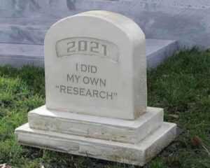 I Did My Own Research Gravestone Meme