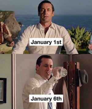 Dry January Meme